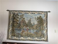 Stunning Vintage Wall Tapestry 64” x 29” bar