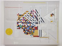 A.L. Hecker Original Geometric Painting