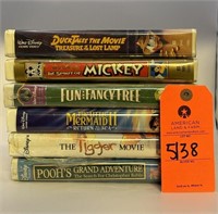 Various Walt Disney VHS Clamshell Tapes