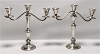 Sterling silver candelabra, 3 light, Gorham,