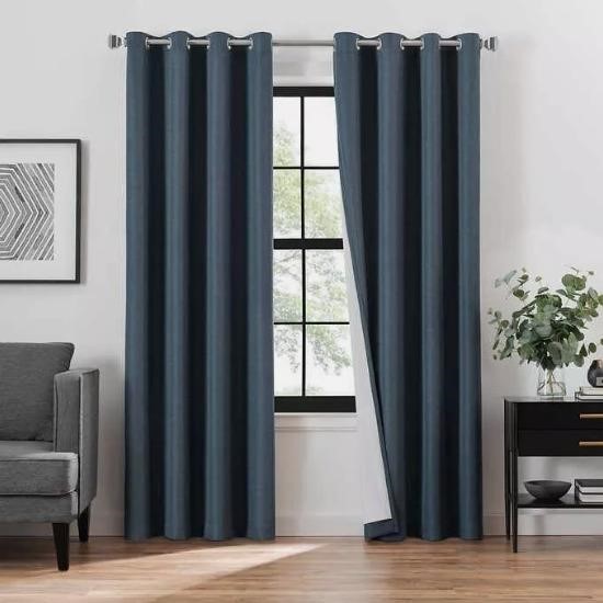 Eclipse Curtain Panels 52in x 84in Oscar Navy