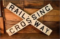 Cast Iron Railway Crossing. Approx. 125cm across