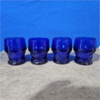 1930’s Hazel Atlas Glass Cobalt Ritz Blue Georgian