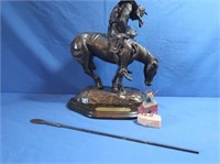 Bronze Indian on Horse "The End of the Trail" by