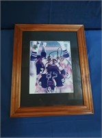 Framed Jack Lambert Autographed Picture 16.5x13.5