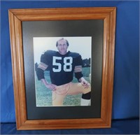 Framed Jack Lambert Autographed Picture 16.5x13.5