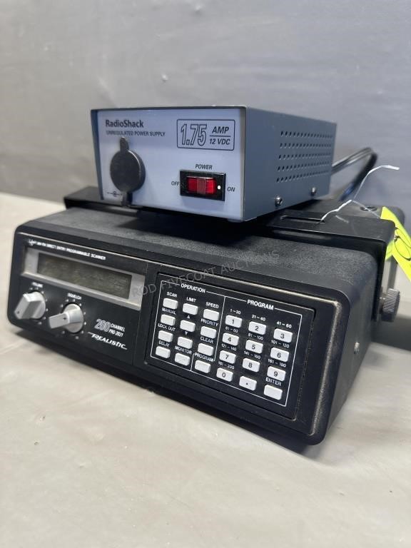 Realistic 200 Scanner & Radio Shack Power Supply