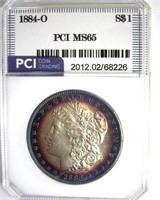 1884-O Morgan PCI MS65 Bold Rim Color
