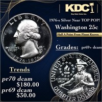 Proof 1976-s Silver Washington Quarter Near TOP PO