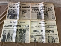 Kennedy Assassination newspapers