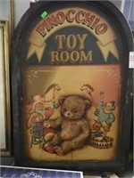 TOY ROOM WOODEN SIGN 24"