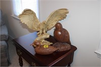 3 Pc. Bird Art Carving & Resign