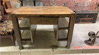 Oak Library Table, double sided with drawers