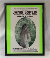 25 x 19 Janis Joplin music poster framed
