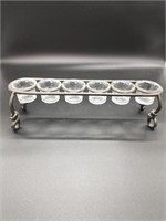 Metal 6 Glass Candle Holder.