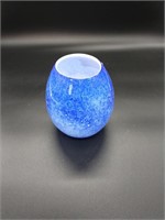 Small Round Glass Blue Water Drop Vase