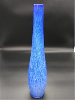 Tall Glass Blue Water Drop Vase.