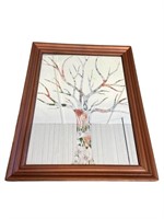 Mirrored Framed Paper Tree Collage