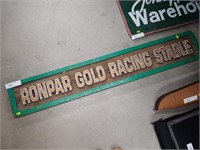 Ronpar Gold Racing Stable Sign