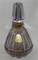 Austrian St. Amethyst Glass Perfume Bottle 3.75"t