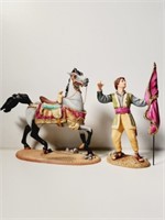 Franklin Mint Statues: Horse, Servant
