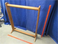 wooden quilt rack (36in tall x 32in wide)