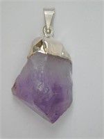 AMETHYST PENDANT ROCK STONE LAPIDARY SPECIMEN