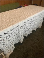 Crocheted tablecloth 62" x 72”