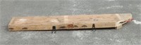 Plywood Shelf with Hooks 19"x7'