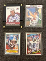 (4) Signed Mixed Sports Cards Rick Upchurch