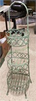 Step back metal fruit rack with three baskets