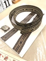 Hand woven belt out of horse hair with the buckle