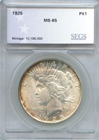 1925 Peace Silver Dollar - SEGS MS-65