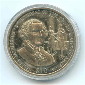 2003 Republic of Liberia $10 George Washington