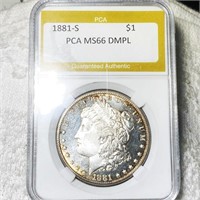 1881-S Morgan Silver Dollar PGA - MS 66 DMPL