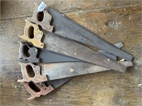 5-VINTAGE HAND SAWS