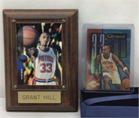 OF) TWO GRANT HILL ROOKIE CARDS, 1994-95 SKYBOX