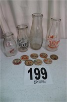 Vintage Milk Bottles & Milk Bottle Tops(R1)