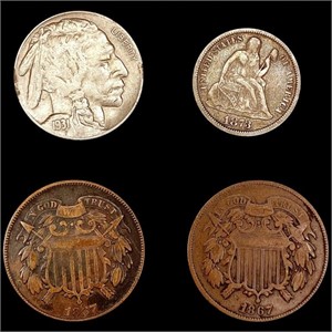 [4] Varied US Coinage [[2] 1867, 1873, 1931-S]
