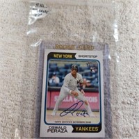 2023 Topps Autographed Card #Oswald Peraza