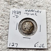 1929D Mercury Dime F