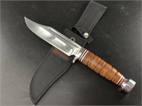 Steel Warrior brand outdoor knife with steel guard