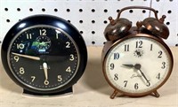 2pcs- vintage alarm clocks