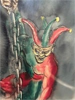 Jester's (3) painted by Barbara Hess. Original Art