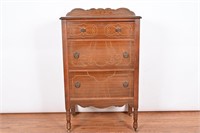 Vintage Wooden Dresser on Casters