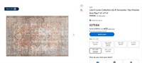 F55 Terracotta /Sky Oriental Area Rug 7'-6"x9'-6"