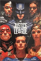 Justice League cast signed movie poster