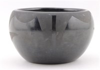 Santa Clara Blackware Pottery Bowl