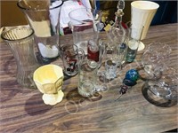 glass vases & misc