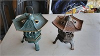 Cast iron garden lamps